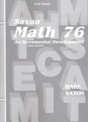 Math 76: An Incremental Development: Test Forms image number 0