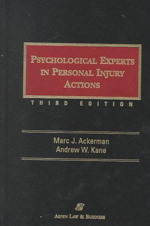 Psychological Experts in Personal Injury Actions, Third Edition image number 0