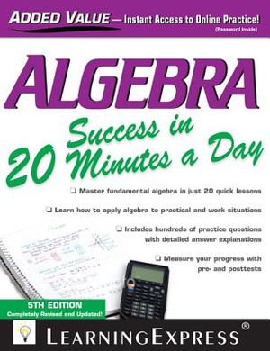 Algebra Success in 20 Minutes a Day image number 0