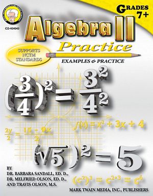 Algebra II Practice Book, Grades 7 - 12 image number 0