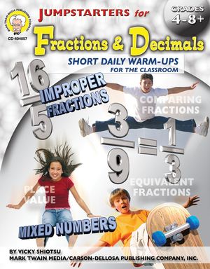 Jumpstarters for Fractions & Decimals, Grades 4 - 12 image number 0