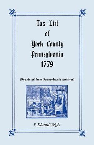 Tax List of York County, Pennsylvania 1779 image number 0
