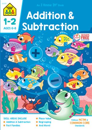 School Zone Addition & Subtraction Grades 1-2 Workbook image number 0