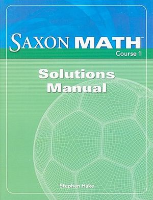 Saxon Math Course 1 Solutions Manual image number 0