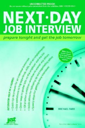 Next-Day Job Interview: Prepare Tonight and Get the Job Tomorrow image number 0