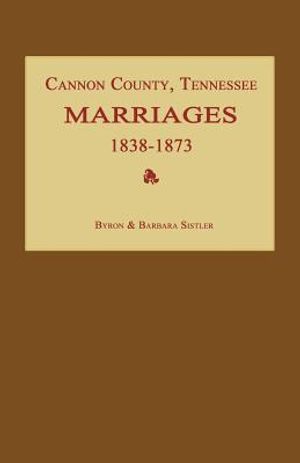 Cannon County, Tennessee Marriages 1838-1873 image number 0