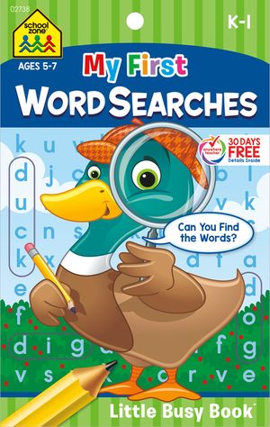 School Zone My First Word Searches Tablet Workbook image number 0