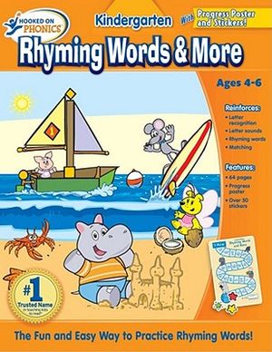 Hooked on Phonics Kindergarten Rhyming Words & More [With Poster] image number 0