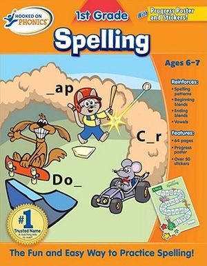 Hooked on Phonics 1st Grade Spelling [With Poster] image number 0