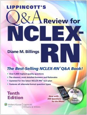 Lippincott's Q & A Review for NCLEX-RN [With CDROM] image number 0