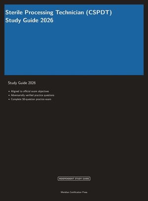 Sterile Processing Technician (CSPDT) Study Guide 2026 image number 0