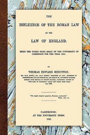 The Influence of the Roman Law on the Law of England image number 0
