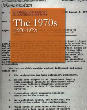 Defining Documents in American History: The 1970s (1970-1979): Print Purchase Includes Free Online Access image number 0
