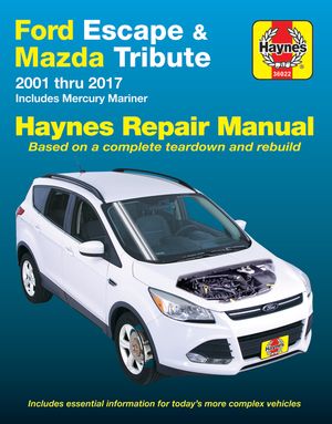 Ford Escape (01-17), Mazda Tribute (01-11) & Mercury Mariner (05-11) Haynes Repair Manual Haynes Repair Manual: Includes Mercury Mariner image number 0