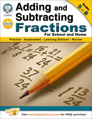 Adding and Subtracting Fractions, Grades 5-8 image number 0