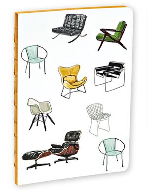 Mid-Century Modern Chairs A5 Notebook image number 0