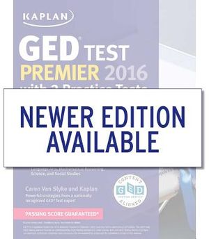 Kaplan GED Test Premier 2016 with 2 Practice Tests: Online + Book + Videos + Mobile image number 0
