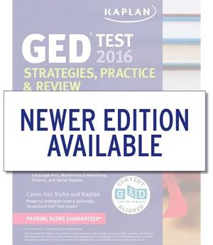 Kaplan GED Test 2016 Strategies, Practice, and Review: Online + Book image number 0