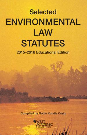 Selected Environmental Statutes : 2015-16 image number 0
