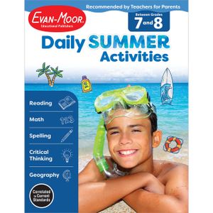 Daily Summer Activities: Moving from 7th Grade to 8th Grade, Grades 7-8 image number 0