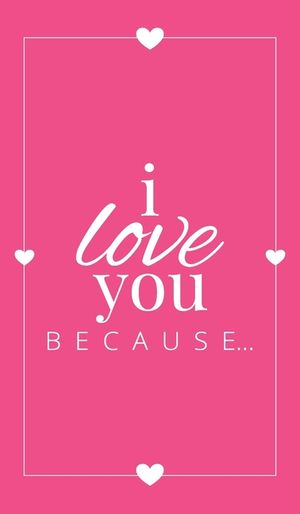 I Love You Because: A Pink Hardbound Fill in the Blank Book for Girlfriend, Boyfriend, Husband, or Wife - Anniversary, Engagement, Wedding image number 0
