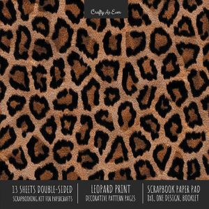 Leopard Print Scrapbook Paper Pad 8x8 Scrapbooking Kit for Cardmaking Gifts, DIY Crafts, Printmaking, Papercrafts, Decorative Pattern Pages image number 0