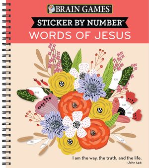 Brain Games - Sticker by Number: Words of Jesus (28 Images to Sticker) image number 0