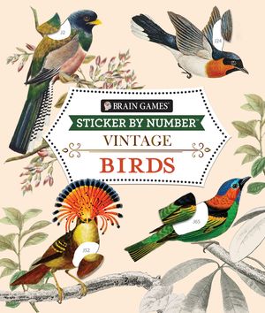 Brain Games - Sticker by Number - Vintage: Birds image number 0
