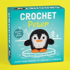 Pil Crochet Kit for Beginners - Peter the Penguin Amigurumi - Complete DIY Kit with Step-By-Step Instructions, Yarn, Hook, Safety Eyes & Stuffing - Ma image number 0