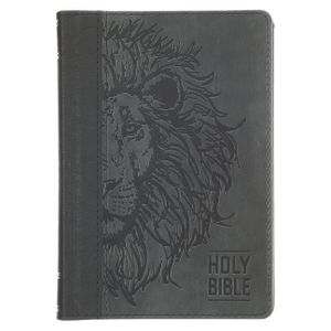 KJV Bible Compact Faux Leather, Black/Gray image number 0