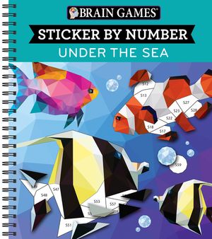 Brain Games - Sticker by Number: Under the Sea (28 Images to Sticker) image number 0