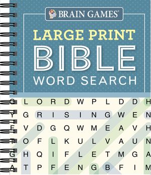 Brain Games - Large Print Bible Word Search (Blue) image number 0