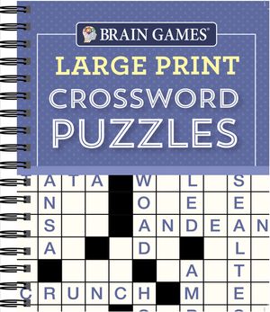 Brain Games - Large Print Crossword Puzzles (Purple) image number 0