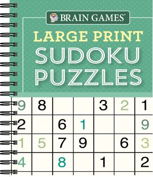 Brain Games - Large Print Sudoku Puzzles (Green) image number 0