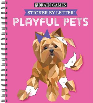 Brain Games - Sticker by Letter: Playful Pets (Sticker Puzzles - Kids Activity Book) image number 0