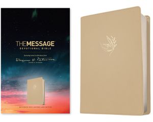 The Message Devotional Bible (Leather-Look, Driftwood Dove): Featuring Notes and Reflections from Eugene H. Peterson image number 0