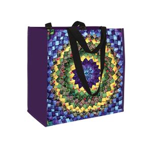 Pinecone Quilt Eco Tote: Reusable Grocery and Shopping Bag, Lightweight Folding Gift Tote Bag image number 0