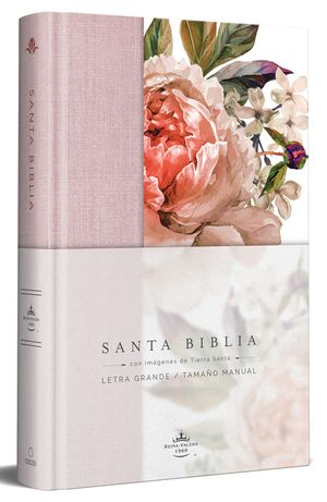 Biblia Reina Valera 1960 Letra Grande. Tapa Dura, Tela Rosada Con Flores, Tama&ntilde;o Manual/Spanish Bible Rvr 1960. Handy Size, Large Print, Hardcover, Pi image number 0