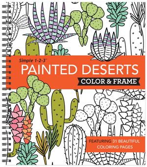 Color & Frame - Painted Deserts (Adult Coloring Book) image number 0