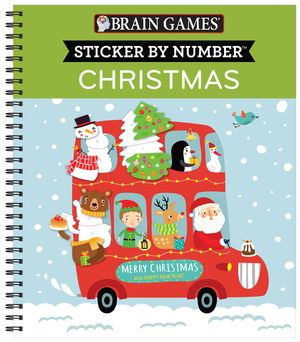 Brain Games - Sticker by Number: Christmas (Kids) [With Sticker(s)] image number 0