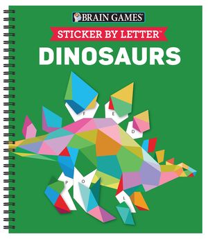 Brain Games - Sticker by Letter: Dinosaurs (Sticker Puzzles - Kids Activity Book) [With Sticker(s)] image number 0