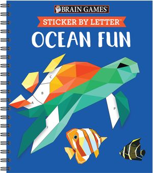 Brain Games - Sticker by Letter: Ocean Fun (Sticker Puzzles - Kids Activity Book) [With Sticker(s)] image number 0