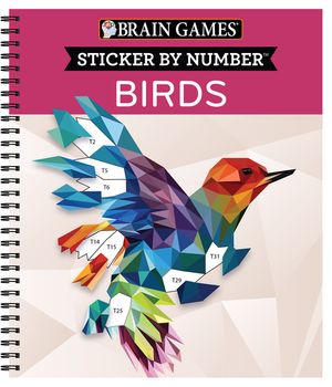 Brain Games - Sticker by Number: Birds (28 Images to Sticker) image number 0