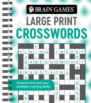 Brain Games - Large Print Crosswords (Swirls) image number 0