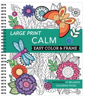 Large Print Easy Color & Frame - Calm (Adult Coloring Book) image number 0