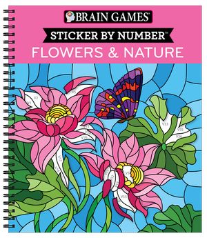 Brain Games - Sticker by Number: Flowers & Nature (28 Images to Sticker) image number 0