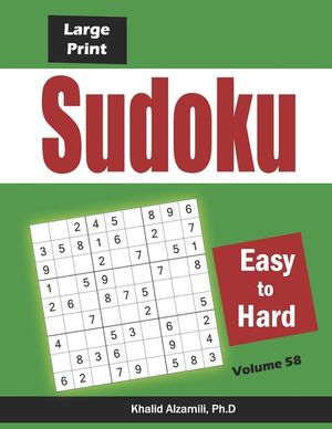 Large Print Sudoku: 100 Easy to Hard Puzzles image number 0