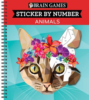 Brain Games - Sticker by Number: Animals (28 Images to Sticker) image number 0