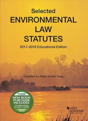 Selected Environmental Law Statutes 2017-2018 image number 0