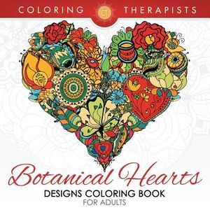 Botanical Hearts Designs Coloring Book For Adults image number 0